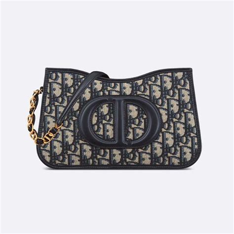 Christian Dior CD Signature Hobo Mini Bag Dark Blue.